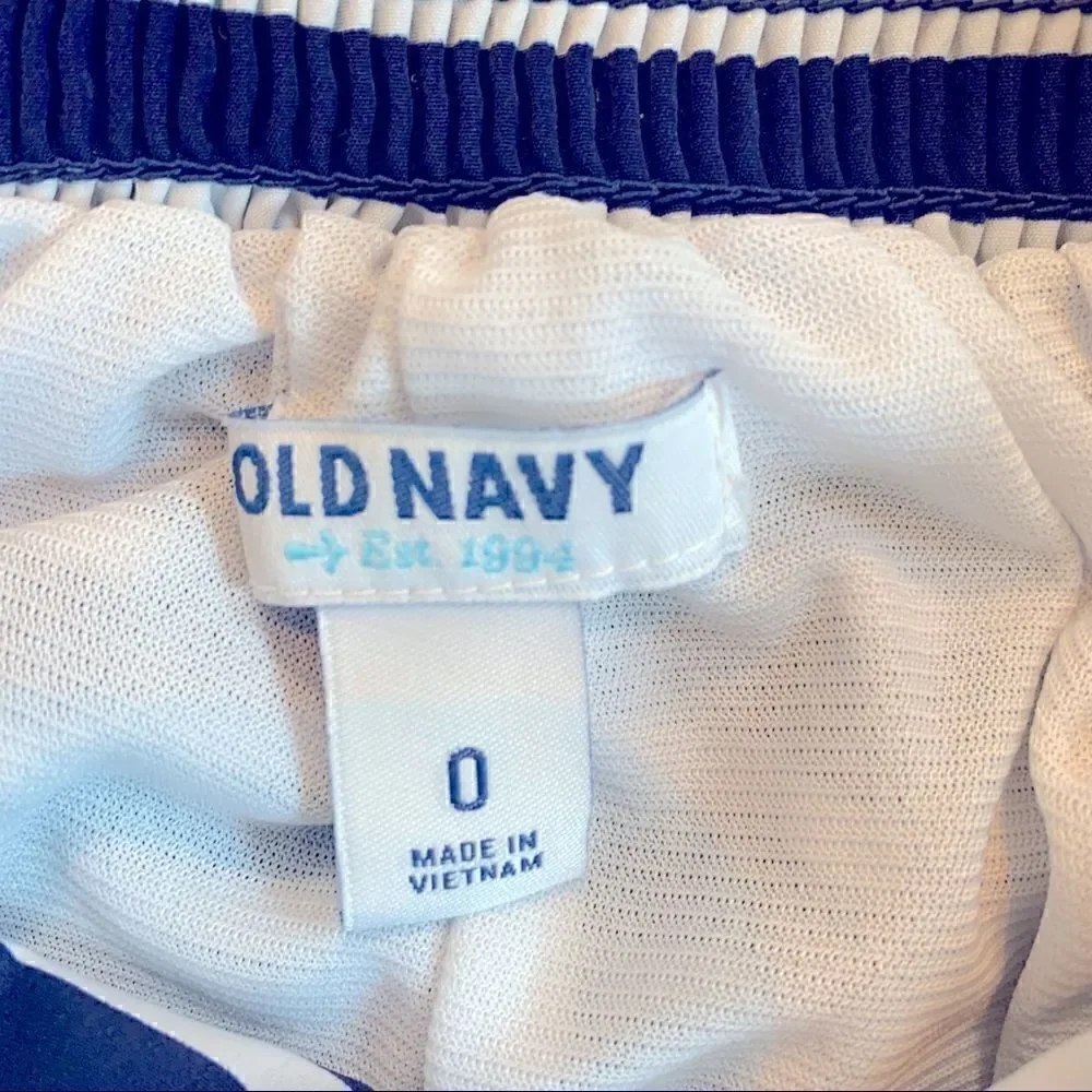 NWOT! Old Navy Blue & White Stipe Mini Dress Women’s Size 0